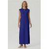 imageGRECERELLE Womens 2026 Summer Fall Round Neck AntiPilling Shift Sweater Maxi Dress with Pockets for Business CasualRoyal Blue