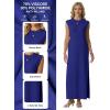 imageGRECERELLE Womens 2026 Summer Fall Round Neck AntiPilling Shift Sweater Maxi Dress with Pockets for Business CasualRoyal Blue