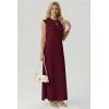 imageGRECERELLE Womens 2026 Summer Fall Round Neck AntiPilling Shift Sweater Maxi Dress with Pockets for Business CasualWine Red