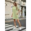 imageGRECERELLE Womens Casual TShirt Dress with Pockets Short Sleeve Shift Dresses WrinkleResistant Above Knee LengthAvocado Green
