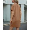 imageGRECERELLE Womens Casual TShirt Dress with Pockets Short Sleeve Shift Dresses WrinkleResistant Above Knee LengthCamel