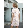 imageGRECERELLE Womens Casual TShirt Dress with Pockets Short Sleeve Shift Dresses WrinkleResistant Above Knee LengthDreamy Garden