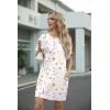 imageGRECERELLE Womens Casual TShirt Dress with Pockets Short Sleeve Shift Dresses WrinkleResistant Above Knee LengthDreamy Garden