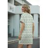 imageGRECERELLE Womens Casual TShirt Dress with Pockets Short Sleeve Shift Dresses WrinkleResistant Above Knee LengthGreen Arrowhead