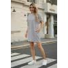 imageGRECERELLE Womens Casual TShirt Dress with Pockets Short Sleeve Shift Dresses WrinkleResistant Above Knee LengthHeather Grey