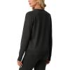 imageGRECERELLE Womens Lightweight Long Sleeve Open Front Knit Cardigans Sweaters with PocketsBlack