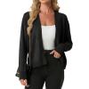 imageGRECERELLE Womens Lightweight Long Sleeve Open Front Knit Cardigans Sweaters with PocketsBlack