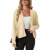 imageGRECERELLE Womens Lightweight Long Sleeve Open Front Knit Cardigans Sweaters with PocketsButter Yellow