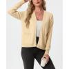 imageGRECERELLE Womens Lightweight Long Sleeve Open Front Knit Cardigans Sweaters with PocketsButter Yellow