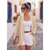 imageGRECERELLE Womens Long Sleeve Lightweight Cardigan Casual Open Front Draped Asymmetric Hem Cardigans with PocketsApricot