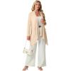 imageGRECERELLE Womens Long Sleeve Lightweight Cardigan Casual Open Front Draped Asymmetric Hem Cardigans with PocketsApricot