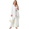 imageGRECERELLE Womens Long Sleeve Lightweight Cardigan Casual Open Front Draped Asymmetric Hem Cardigans with PocketsWhite