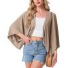 imageGRECERELLE Womens Summer Lightweight Cardigan Open Front Casual Loose Cropped Kimono Oversized Cover UpsLight Khaki