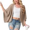 imageGRECERELLE Womens Summer Lightweight Cardigan Open Front Casual Loose Cropped Kimono Oversized Cover UpsLight Khaki