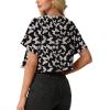 imageGRECERELLE Womens Summer Lightweight Cropped Cardigan Shrug Short Sleeve Open Front Casual Bolero Cover UpsBlack Butterfly