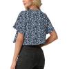 imageGRECERELLE Womens Summer Lightweight Cropped Cardigan Shrug Short Sleeve Open Front Casual Bolero Cover UpsBlue White Flower