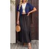 imageGRECERELLE Womens Summer Lightweight Cropped Cardigan Shrug Short Sleeve Open Front Casual Bolero Cover UpsDark Blue