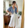 imageGRECERELLE Womens Summer Lightweight Cropped Cardigan Shrug Short Sleeve Open Front Casual Bolero Cover UpsHaze Blue