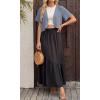 imageGRECERELLE Womens Summer Lightweight Cropped Cardigan Shrug Short Sleeve Open Front Casual Bolero Cover UpsHaze Blue
