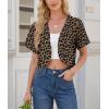 imageGRECERELLE Womens Summer Lightweight Cropped Cardigan Shrug Short Sleeve Open Front Casual Bolero Cover UpsLd Dark Khaki