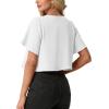 imageGRECERELLE Womens Summer Lightweight Cropped Cardigan Shrug Short Sleeve Open Front Casual Bolero Cover UpsWhite