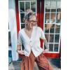 imageGRECERELLE Womens Summer Lightweight Short Sleeve Cardigans Open Front V Neck Casual Knit Button Down SweaterWhite