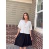 imageGRECERELLE Womens Summer Lightweight Short Sleeve Cardigans Open Front V Neck Casual Knit Button Down SweaterWhite