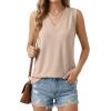 imageGRECERELLE 2026 Casual 2 Piece Sets For Women Summer V Neck WrinkleFree Sleeveless Top Side Slit Maxi Skirt With PocketsOatmeal