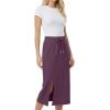 imageGRECERELLE 2026 Casual 2 Piece Sets For Women Summer V Neck WrinkleFree Sleeveless Top Side Slit Maxi Skirt With PocketsRosewood