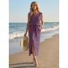 imageGRECERELLE 2026 Casual 2 Piece Sets For Women Summer V Neck WrinkleFree Sleeveless Top Side Slit Maxi Skirt With PocketsRosewood