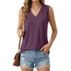 imageGRECERELLE 2026 Casual 2 Piece Sets For Women Summer V Neck WrinkleFree Sleeveless Top Side Slit Maxi Skirt With PocketsRosewood