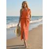imageGRECERELLE 2026 Casual 2 Piece Sets For Women Summer V Neck WrinkleFree Sleeveless Top Side Slit Maxi Skirt With PocketsTan