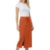 imageGRECERELLE 2026 Casual 2 Piece Sets For Women Summer V Neck WrinkleFree Sleeveless Top Side Slit Maxi Skirt With PocketsTan