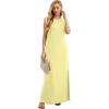 imageGRECERELLE 2026 Women YearRound Casual Round Neck Loose Split WrinkleFree Long Maxi Vacation Dress with Pockets XXS4XLButter Yellow