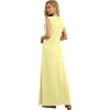 imageGRECERELLE 2026 Women YearRound Casual Round Neck Loose Split WrinkleFree Long Maxi Vacation Dress with Pockets XXS4XLButter Yellow