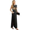 imageGRECERELLE 2026 Women YearRound Casual Round Neck Loose Split WrinkleFree Long Maxi Vacation Dress with Pockets XXS4XLFp Bready Cat Dog