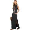 imageGRECERELLE 2026 Women YearRound Casual Round Neck Loose Split WrinkleFree Long Maxi Vacation Dress with Pockets XXS4XLFp Burger Menu