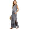 imageGRECERELLE 2026 Women YearRound Casual Round Neck Loose Split WrinkleFree Long Maxi Vacation Dress with Pockets XXS4XLFp Houndstooth