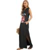 imageGRECERELLE 2026 Women YearRound Casual Round Neck Loose Split WrinkleFree Long Maxi Vacation Dress with Pockets XXS4XLFp Pretty Dog