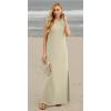 imageGRECERELLE 2026 Women YearRound Casual Round Neck Loose Split WrinkleFree Long Maxi Vacation Dress with Pockets XXS4XLKhaki