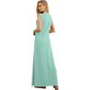 imageGRECERELLE 2026 Women YearRound Casual Round Neck Loose Split WrinkleFree Long Maxi Vacation Dress with Pockets XXS4XLLight Blue
