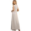imageGRECERELLE 2026 Women YearRound Casual Round Neck Loose Split WrinkleFree Long Maxi Vacation Dress with Pockets XXS4XLOatmeal