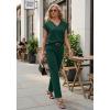 imageGRECERELLE 2026 Womens Spring amp Summer Casual 2 Piece Set  VNeck Top amp WrinkleFree Pants With PocketsDark Green