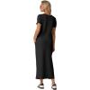 imageGRECERELLE Women Summer Casual 2 Piece Sets VNeck WrinkleFree Top amp Elastic Waist Midi Side Slit Skirt with PocketsBlack