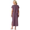 imageGRECERELLE Women Summer Casual WrinkleFree 2 Piece Sets Round Neck Top amp Elastic Waist Maxi Side Slit Skirt with PocketsRosewood