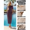 imageGRECERELLE Womens 2 Piece Casual Summer Set Half Zip Short Sleeve Top amp Back Slit Maxi Skirt with Pockets For VacationRosewood