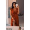 imageGRECERELLE 2026 Womens Spring Summer Boho Floral Print VNeck Faux Wrap Maxi Dress for Wedding Guest Graduation Party08 Wine Red
