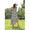 imageGRECERELLE 2026 Womens Spring Summer Boho Floral Print VNeck Faux Wrap Maxi Dress for Wedding Guest Graduation Party27 Fp Big Lily White