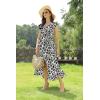 imageGRECERELLE 2026 Womens Spring Summer Boho Floral Print VNeck Faux Wrap Maxi Dress for Wedding Guest Graduation Party27 Fp Big Lily White