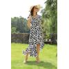 imageGRECERELLE 2026 Womens Spring Summer Boho Floral Print VNeck Faux Wrap Maxi Dress for Wedding Guest Graduation Party27 Fp Big Lily White